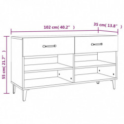 Schuhschrank Weiß 102x35x55 cm Holzwerkstoff