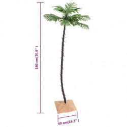 Künstliche Palme mit 96 LEDs Warmweiß 180 cm