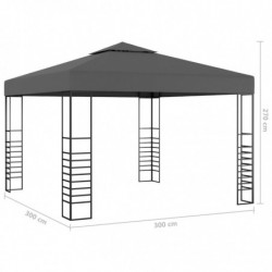 Gartenpavillon Uhuru 3×3 m Anthrazit