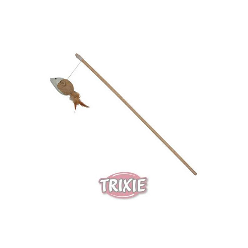 Trixie Spielangel Maus mit Federn