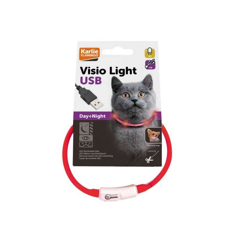 Karlie Visio Light Cat LED-Schlauch mit USB - Rot