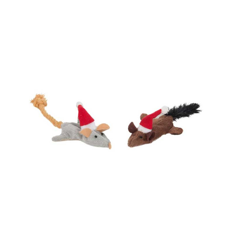 Karlie Flamingo Weihnachtspielzeug Knistermaus - 2 Stück