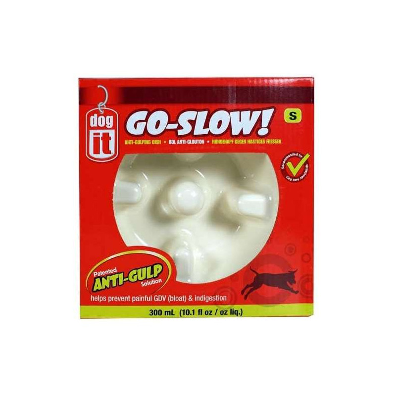 DOGIT Go-Slow Anti-Schling-Napf Weiss 300 ml