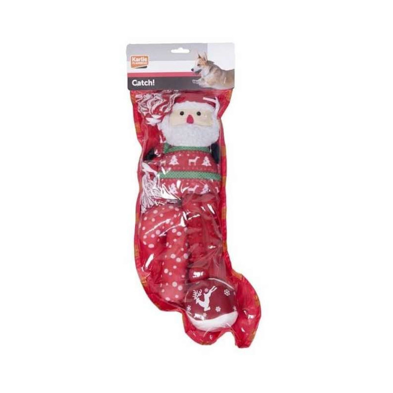 Karlie Flamingo Xmas-Geschenk Socke für Hunde - rot