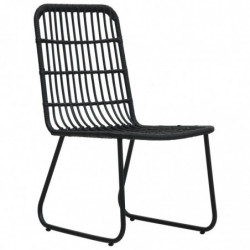 3-tlg. Bistro-Set Cicero Poly Rattan Schwarz