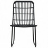 3-tlg. Bistro-Set Cicero Poly Rattan Schwarz