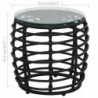 3-tlg. Bistro-Set Cicero Poly Rattan Schwarz