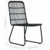 3-tlg. Bistro-Set Cicero Poly Rattan Schwarz