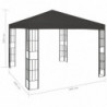 Pavillon Warrick 3×3 m Anthrazit