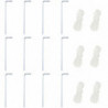 Sechseckiges Xola Pop-Up Festzelt 6 Seitenwände Cremeweiß 3,6×3,1 m