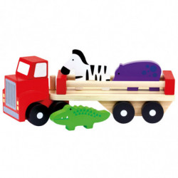 Holz-LkW mit Tieren