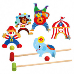 Kinder-Krocket-Set aus Holz, Zirkus
