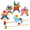 Kinder-Krocket-Set aus Holz, Zirkus