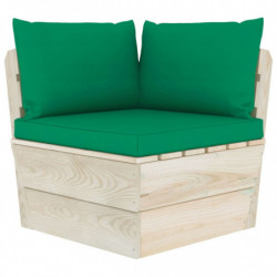 Garten-Palettensofa Tjalf 2-Sitzer mit Kissen Fichtenholz