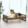 Hundebett Honigbraun 95,5x65,5x28 cm Massivholz Kiefer