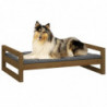 Hundebett Honigbraun 95,5x65,5x28 cm Massivholz Kiefer