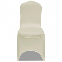 Stretch-Stuhlhussen Creme 24 Stk.