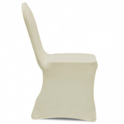 Stretch-Stuhlhussen Creme 24 Stk.