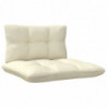 2-Sitzer-Gartensofa mit Creme Kissen Massivholz Kiefer