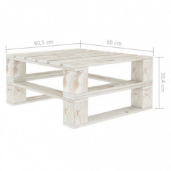 7-tlg. Garten-Lounge-Set Paletten mit schwarzen Kissen Holz