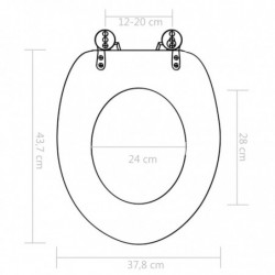 Toilettensitz mit Soft-Close-Deckel MDF New York Design