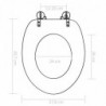 Toilettensitz mit Soft-Close-Deckel MDF Porzellan-Design