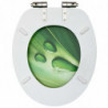 Toilettensitz Soft-Close-Deckel MDF Grün Wassertropfen-Design