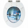 Toilettensitz mit Soft-Close-Deckel MDF Pinguin-Design