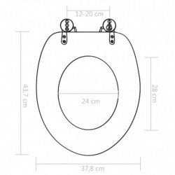Toilettensitze 2 Stk. mit Soft-Close-Deckel MDF Delphine-Design