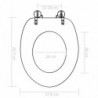 Toilettensitze 2 Stk. Soft-Close-Deckel MDF Kiesel-Design