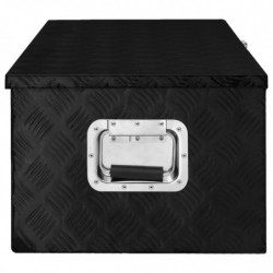 Aufbewahrungsbox Schwarz 90x47x33,5 cm Aluminium