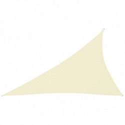 Sonnensegel Oxford-Gewebe Dreieckig 4x5x6,4 m Cremeweiß