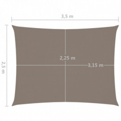 Sonnensegel Oxford-Gewebe Rechteckig 2,5x3,5 m Taupe