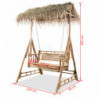 2-Sitzer-Schaukelbank mit Palmblättern Bambus 202 cm