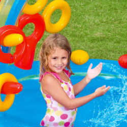 Intex Aufblasbarer Pool Rainbow Ring Play Center 297x193x135cm 57453NP