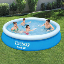 Bestway Fast Set Aufblasbarer Swimmingpool Rund 366x76 cm 57273
