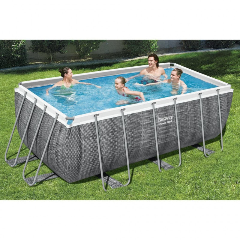 Bestway Power Steel Rechteckig Swimmingpool-Set 412x201x122 cm