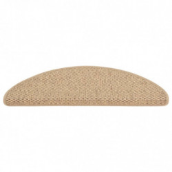 Treppenmatten Selbstklebend Sisal-Optik 15 Stk. 65x25 cm Sand