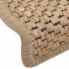 Treppenmatten Selbstklebend Sisal-Optik 15 Stk. 65x25 cm Sand