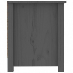 Schuhschrank Grau 110x38x45,5 cm Massivholz Kiefer