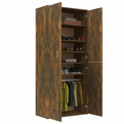 Schuhschrank Räuchereiche 80x39x178 cm Holzwerkstoff