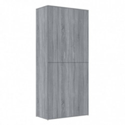 Schuhregal Grau Sonoma 80x39x178 cm Holzwerkstoff