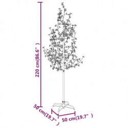 LED-Baum mit Kirschblüten Warmweiß 220 LEDs 220 cm