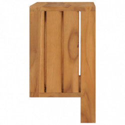 Handtuchregal zur Wandmontage 35×20×35 cm Teak Massivholz