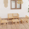 5-tlg. Garten-Lounge-Set Hilke Massivholz Kiefer