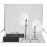 Fotostudio-Set mit Beleuchtung und Hintergrund