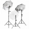 Fotostudio-Set mit Beleuchtung und Hintergrund