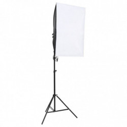 Fotostudio-Set mit Beleuchtung, Hintergrund und Reflektor