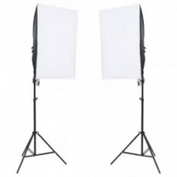 Fotostudio-Set mit Beleuchtung und Hintergrund