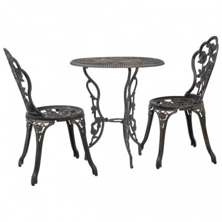 3-tlg. Bistro-Set Claudius Aluminiumguss